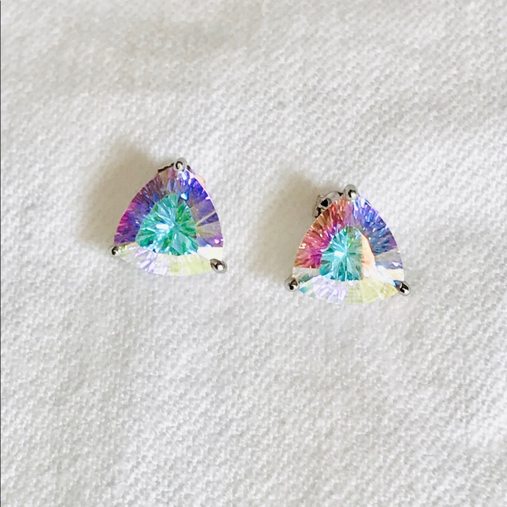 14k 4.6 TCW Glacier Topaz Earrings